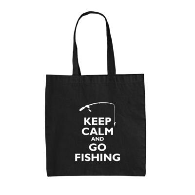 Keep Calm and Go Fishing - Canvas Tragetasche - Fischer Fisch Angler Angeln