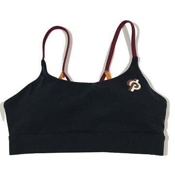 Peloton Women's Cadence Peak Strap Speed Up Black Sports Bra Size Small