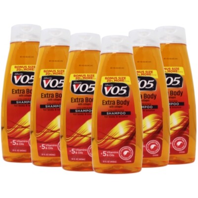 6 Pack Alberto Vo5 Extra Body Volumizing Shampoo Unisex 12.5Oz Each