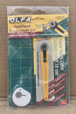 Olfa Quilting Kit 6x8 Rotary Mat 18mm Rotary Cutter & Retractable Touch Knife