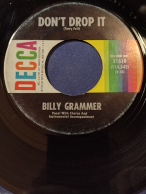 Billy Grammer Dont Drop It / I Saw Your Face In The Moon Vinyl Single 7inch