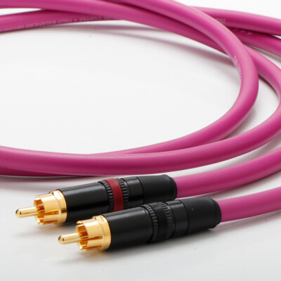 2PCS / Pair 6N OFC RCA Cable HiFi Signal Wires Audio Connectors Gold Plated Plug
