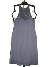 MUDD JUNIOR WOMEN'S TANK DRESS LACE TOP BLUE POLY/RAYON/SPANDEX SIZE XS NWOT'S