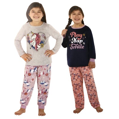 Member's Mark Girl's 2 Long Sleeve & 2 Pants 4-Piece Fleece