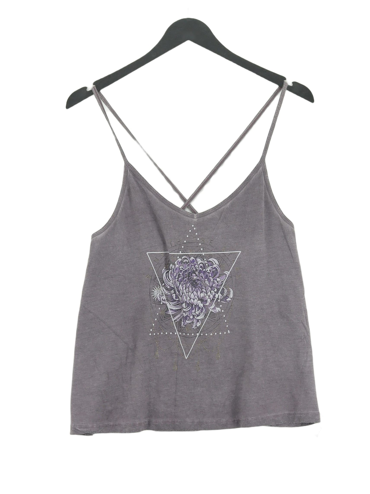 T shirt donna New Look UK 12 grigia 100% altra camicia