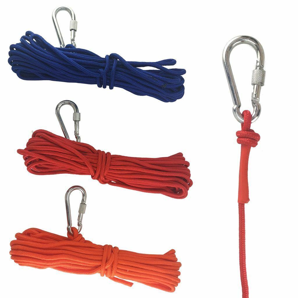 Fishing Magnet Kit - 400 Lbs Pull Force, Neodymium With Rope & Carabiner For Treasure