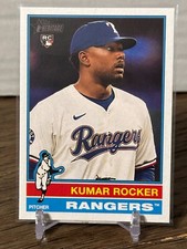 2025 Topps Heritage Kumar Rocker Rangers Rookie Card # 179