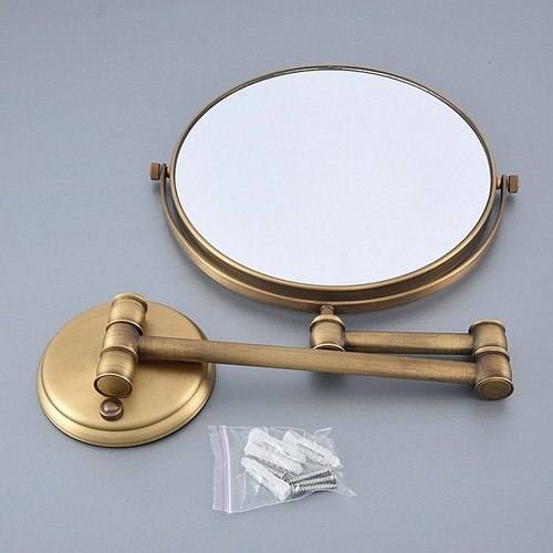 Antique Brass Beauty Makeup Cosmetic Double-Sided Magnifying 3x Mirror yba635 - Picture 2 of 6