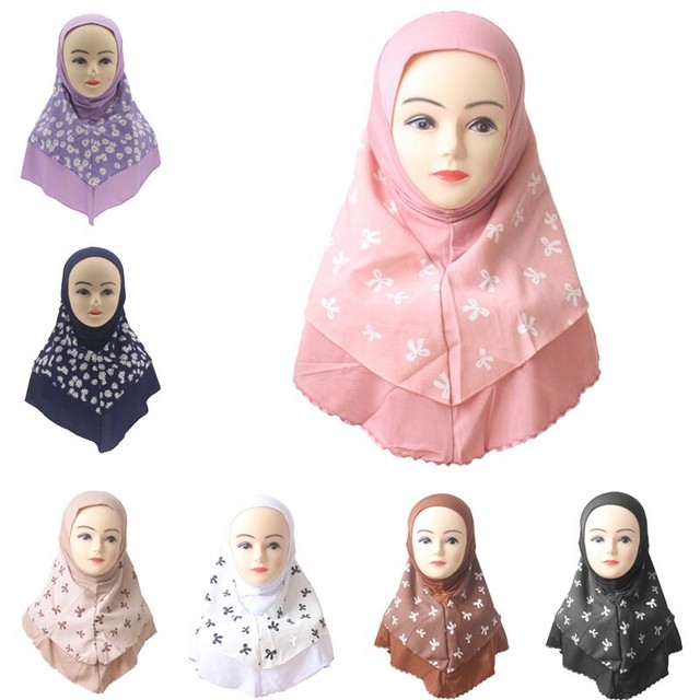 One Piece Amira Hijab Muslim Kids Girls Shawls Scarf Headscarf Caps Islamic 7-12 One Piece Amira Hijab Muslim Kids Girls Shawls Scarf Headscarf Caps Islamic 7-12