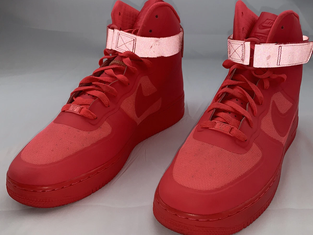 2011 NIKE AIR FORCE 1 HI Hyperfuse RED Glow No Box 454433-600 size 11 | eBay