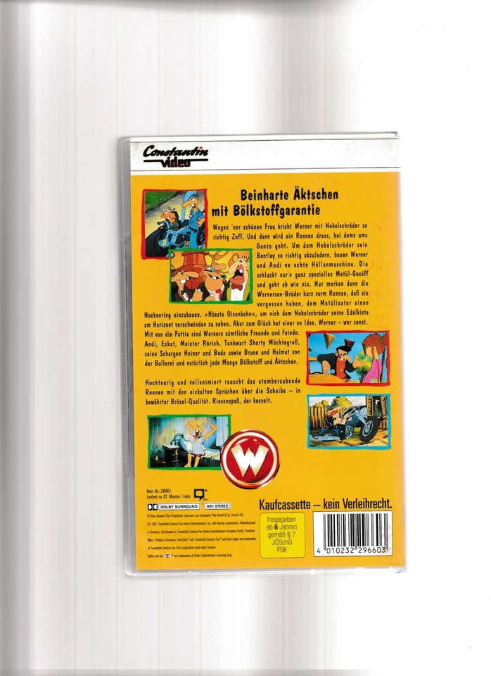 VHS Film - Werner - Das muss kesseln! - Zeichentrick - Constantin Videokassette - Bild 2 von 2