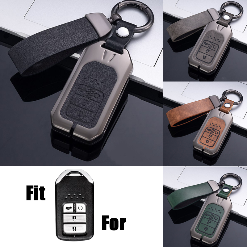 Car Smart Key Fob Cover Case Chain Fit For Honda Accord Civic CRV Passport New