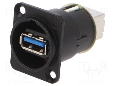 REVERSIBLE USB 3.0 GENDER CHANGER BLACK 