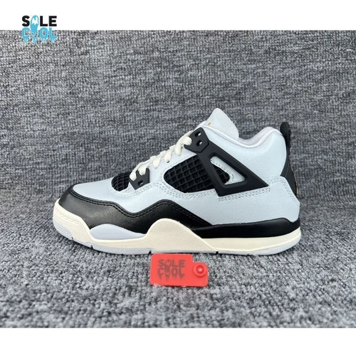 Air Jordan 4 Retro PS PreSchool 'Platinum Gold'  Black Shoes FZ8586-070