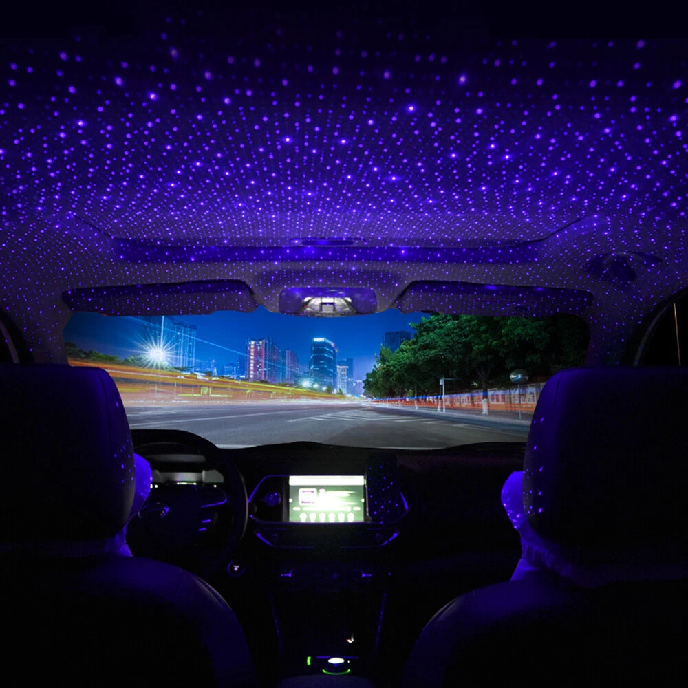 USB Car Atmosphere Star Sky Lamp Ambient Star Night Light Interior  Accessories