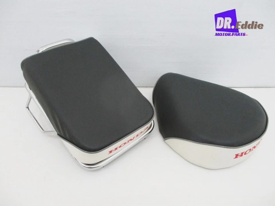 Fit HONDA C70 C90 SINGLE SEAT SET + SEAT LOCK+ RACK CARRIER "GRAY/WHITE" #BI# Foto 3 de 4
