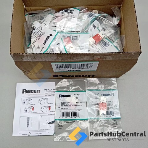 For Panduit CAT6 Gigabit Red Network Jack Module CJ688TGRD * Quantity (50) - Afbeelding 8 van 8