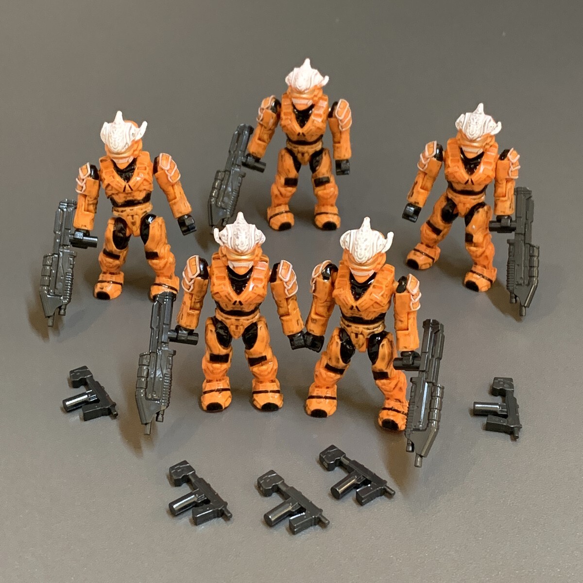 5x HALO MEGA BLOKS Orange UNSC SPARTAN HAYABUSA MINI FIGURE 96832