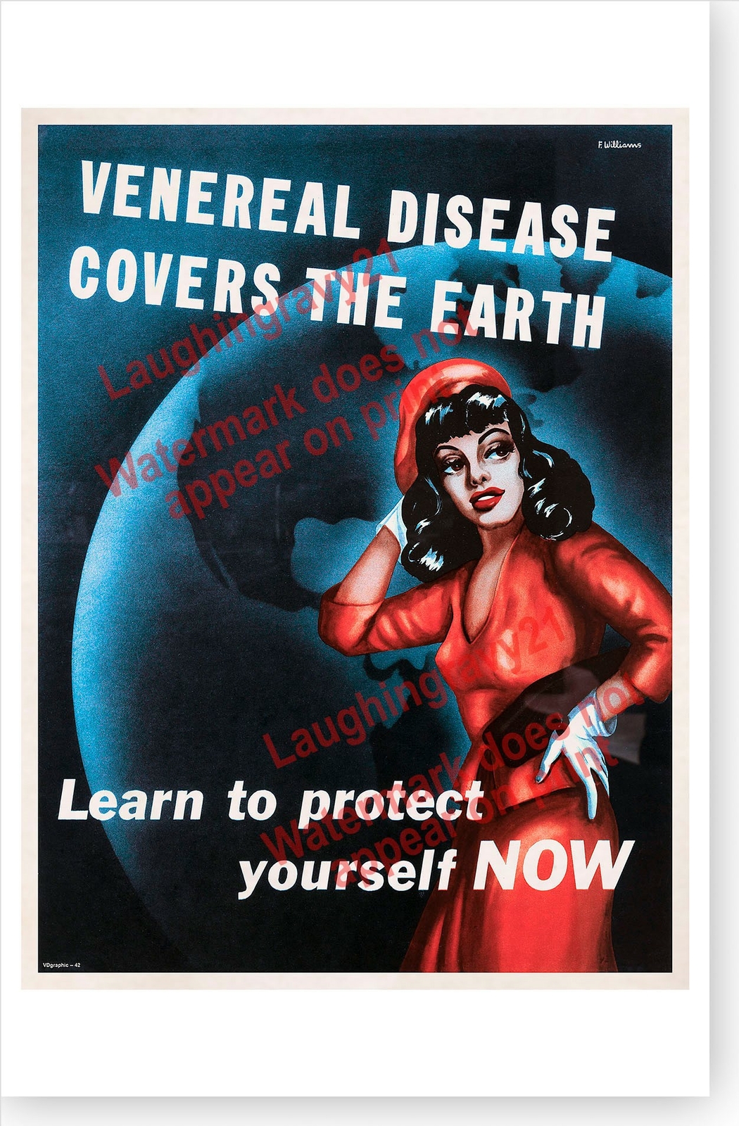 VD Venereal Disease Covers The Earth Learn To Protect Yourself Retro