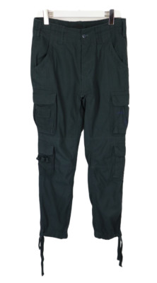 Brandit Hose Herren Klein Cargo Verstellbar Hose Knopf Fly Grün Konisch