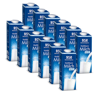 Weihenstephan H-Milch, 0,1% Fett, 12er Pack