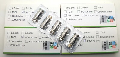 Eleaf EC EC2 Verdampferköpfe Ceramic0,5 NC 0,25 ECL 0,18 0,3 TCNI 0,25 ECML 0,75