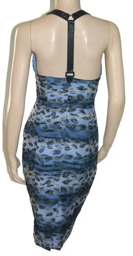 NWT BURBERRY PRORSUM RUNWAY WOMENS $2795 SILK AND LEATHER DRESS SZ US 6 EU 40 - Picture 7 of 9