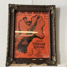 The Song From Moulin Rouge Where is Your Heart Vintage Sheet Music Framed
