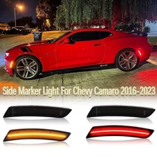 4x LED Side Marker Lights Amber & Red For 2016-2023 Chevy Camaro SS LT LS ZL1 RS