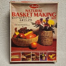 Vintage Rare Avalon Natural Basket Making Kit 7950 Open Damaged Box Complete New