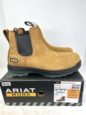 Ariat Turbo Chelsea H2o Carbon Toe Work Boots Aged Bark Mens 10 D Waterproof