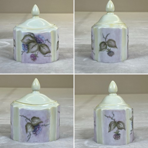 Nippon? Hand Painted Blackberries Tea/Chocolate Set Teapot 4 Cups Creamer Sugar - Picture 12 of 23