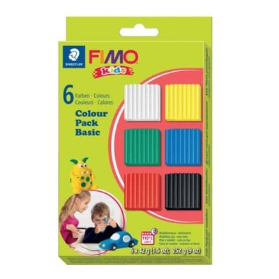 1-20x FIMO kids Modelliermasse-Set Colour Pack ''basic'', 6er Set SPARE BIS ZU 48%