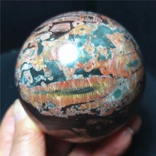 RARE 494.2g Natural Polished colorful Silk Banded Lace Agate Crystal Ball B1484