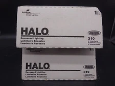 Lot of 2, White Baffle 6" Recessed Can Trim HALO 310W JUNO 24W-WH All Metal