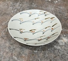 RARE , EARLY DAVID LEACH DISH, WILLOW GRASS PATTERN, SIGNED