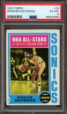1974-75 Topps #70 Spencer Haywood *PSA 6 (EX-MT) *Seattle SuperSonics *HOF