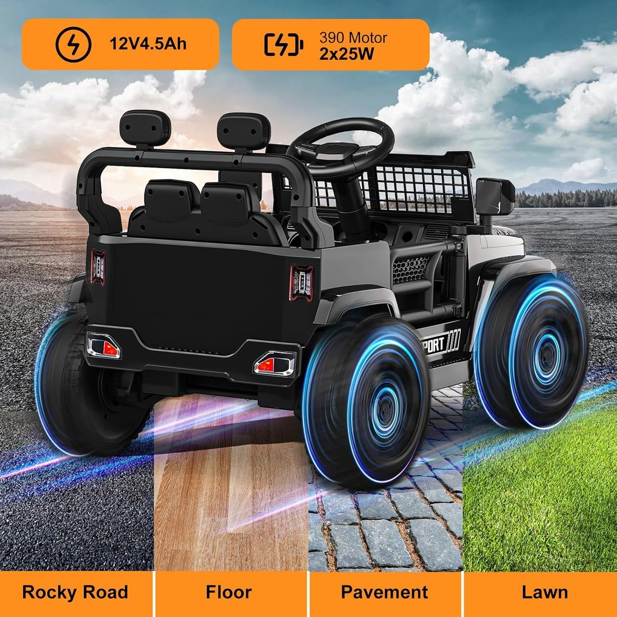 Coche eléctrico para niños, con licencia RAM de 12 V para niños con control remoto, auto eléctrico para niños pequeños, suspensión de resorte, luces LED, música, juguetes para niños y niñas Coche eléctrico para niños, con licencia RAM de 12 V para niños con control remoto, auto eléctrico para niños pequeños, suspensión de resorte, luces LED, música, juguetes para niños y niñas