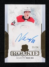 2017-18 Upper Deck The Cup Rookie Gold Foil 21/24 Martin Necas #116 Auto 0fo5