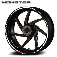 DUCATI MONSTER motorcycle wheel decals rim stripes stickers set 696 796 821 1200