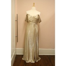 Hayley Paige Occasions 52002 Liquid Metal Gold Size 14
