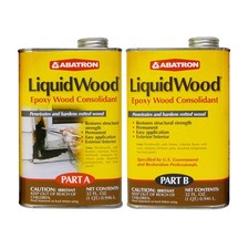 Abatron LiquidWood 2 Quart Kit, Two Part Structural Epoxy Wood Hardener and