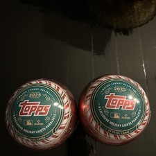 Lot of 2 Combo Topps 2025 Baseball Holiday Collectors Tins New Sealed 118 Cards