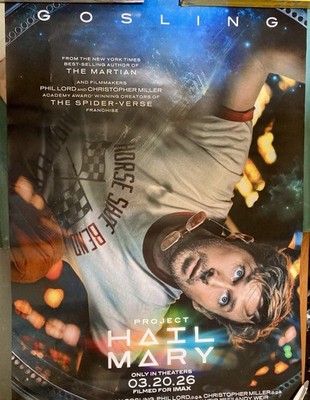 Project Hail Mary original DS movie poster 27x40 D/S 2026 Ryan Gosling MINT INTL
