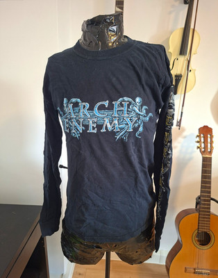 Arch Enemy Longsleeve Bandshirt Schwarz/Blau Front- & Backprint Ärmelprint S