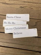 Handmade Vintage Style Flashcards  Merry Christmas   Set of Four / Free Ship