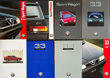 Alfa Romeo 33 & Sportwagon Firma Brio Blue Line Imola Brochure italiana e britannica x 8