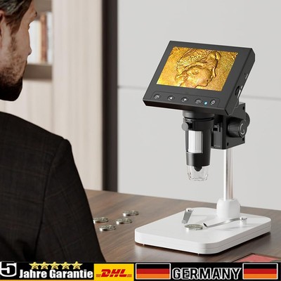 4.3-Zoll 1000X Zoom Digital Mikroskop Coin Mikroskope Magnifier 8 LED-Lichter
