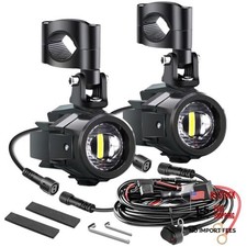 Motorcycle LED Fog Light Kit Spot Auxiliary Motorcycle Fog Lights With Switch