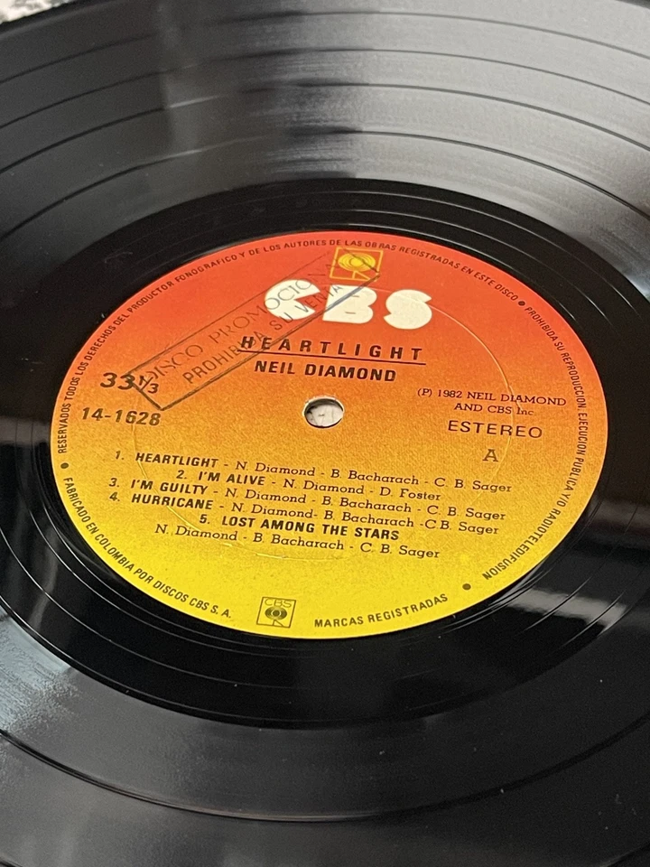 Neil Diamond ‎– Heartlight - ED Promo Press with Insert - Rare 1982 - Image 3 of 4